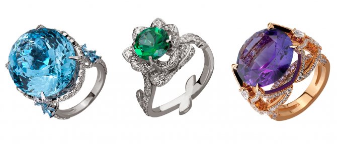 Различные формы ювелирных колец