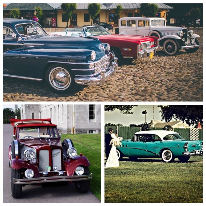 Ретро-авто для свадьбы