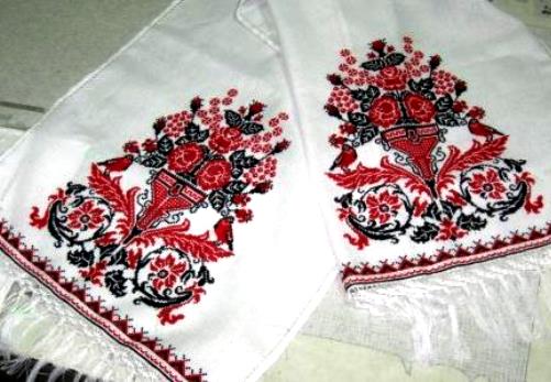 родовое дерево на свадебном рушнике