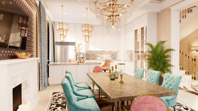 Роскошный интерьер загородного дома