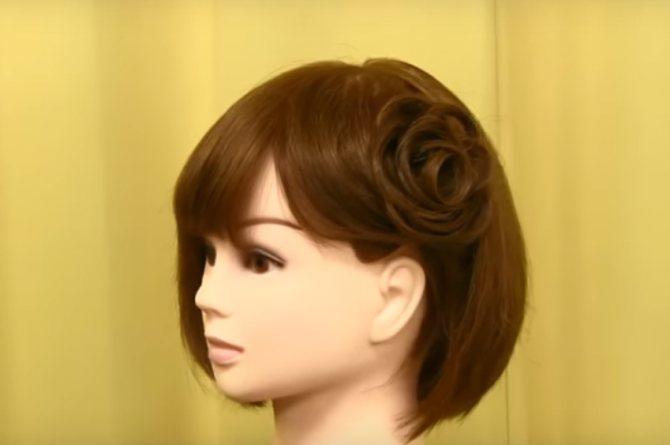 Роза из волос. прическа на 10 лет свадьбы