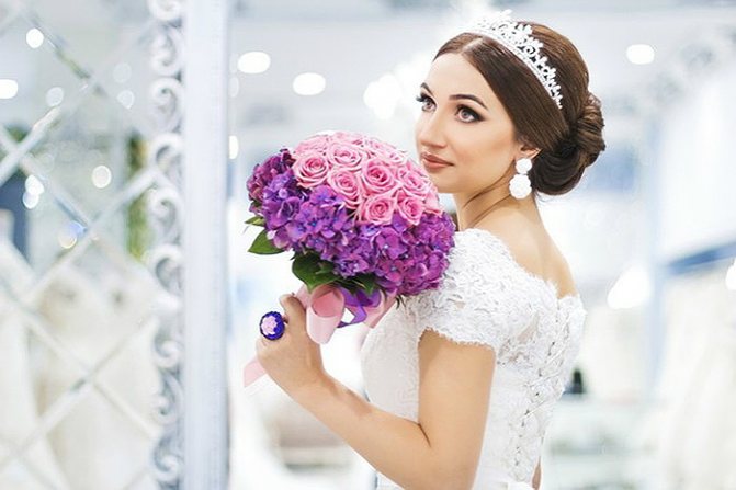 Розовый букет невесты 3