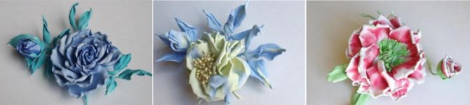 Розы из фоамирана