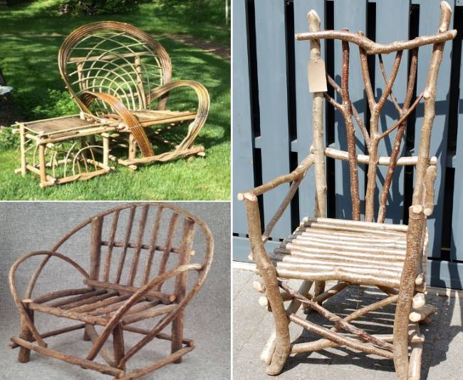 Садовая мебель из веток