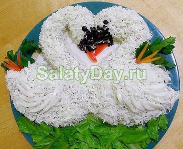 Салат «Лебединая верность» с крабовыми палочками