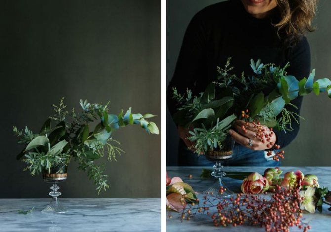 Сборка букета из тюльпанов в свободном стиле