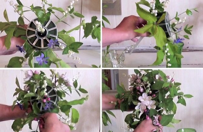 Сборка цветочной композиции