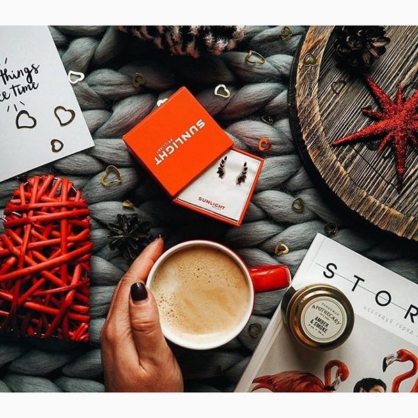 серьги санлайт с гранатом