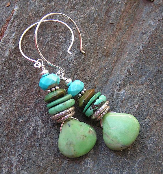 серьги в рустикальном стиле