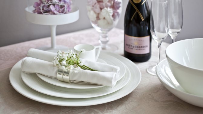 Сервировка свадебного стола