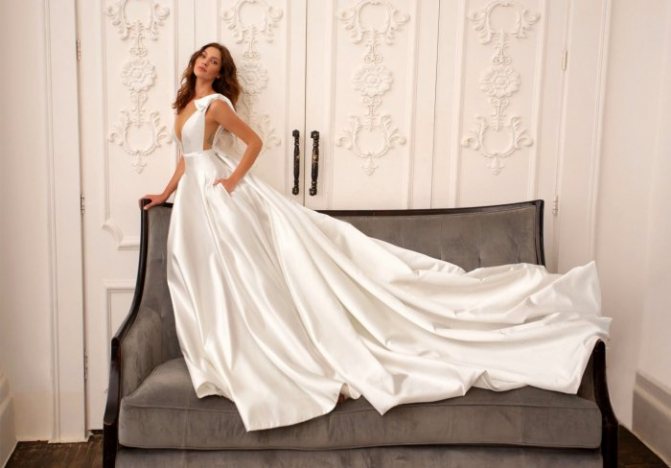 Шелковые свадебные платья