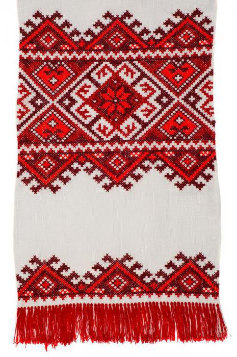 схема вышивки рушника