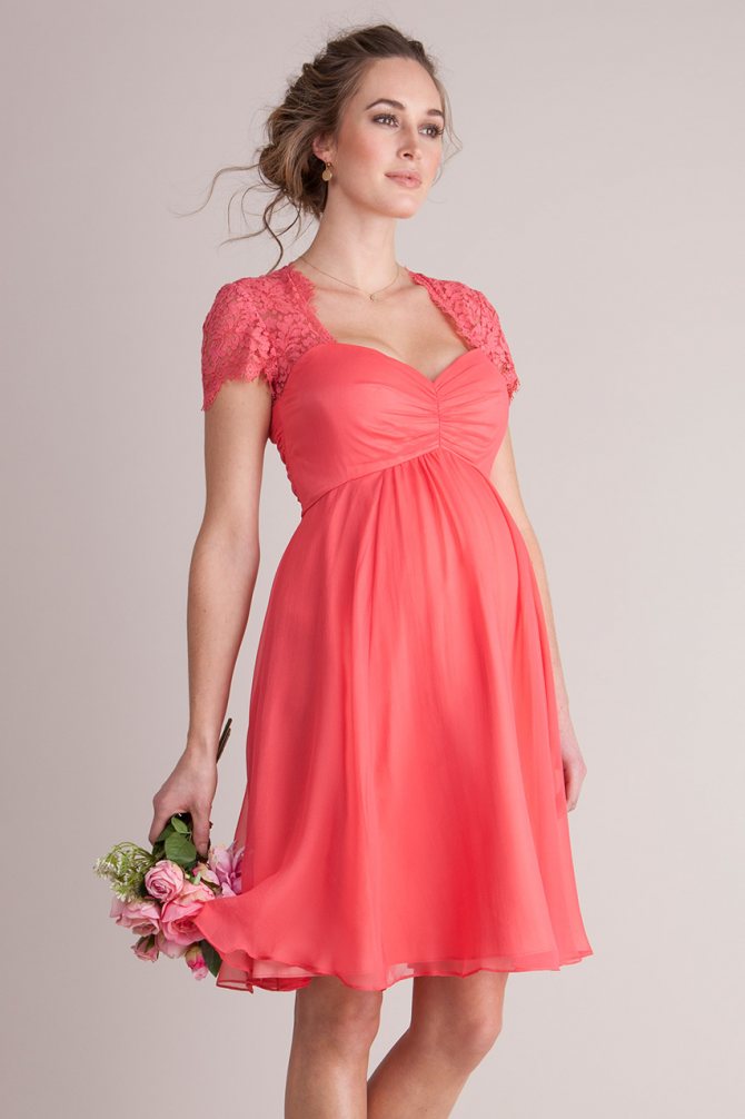 шифоновое платье для беременных