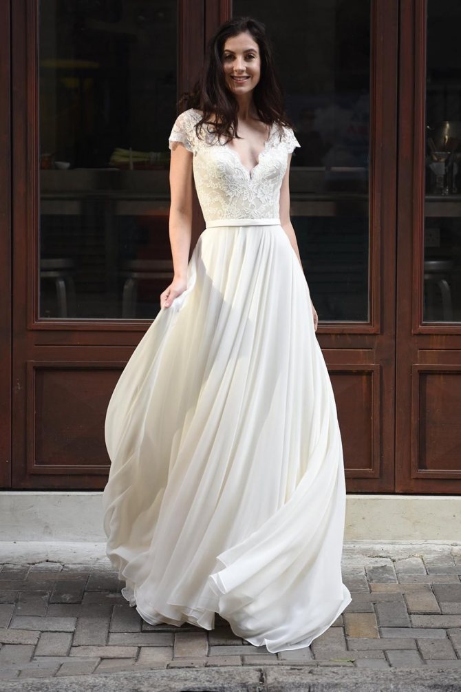 шифоновое платье на свадьбу