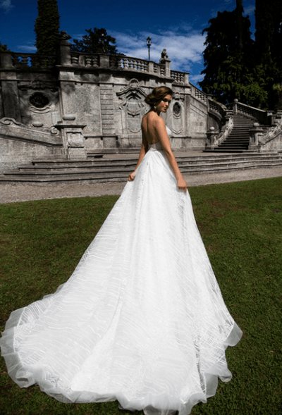 шифоновое свадебное платье фото