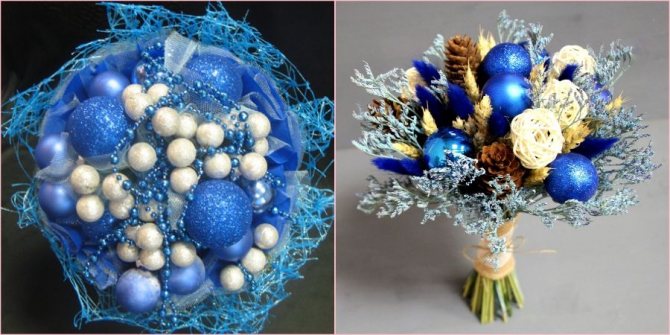 Шикарный аксессуар из елочных игрушек