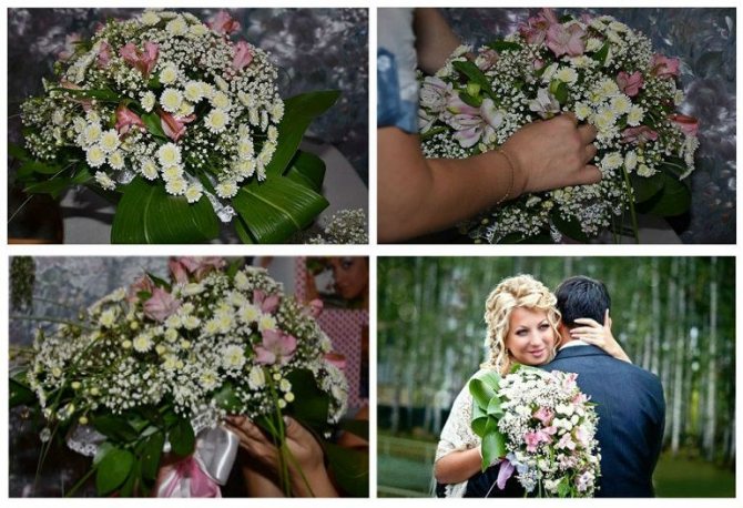 Шикарный букет из хризантем и альстремерий