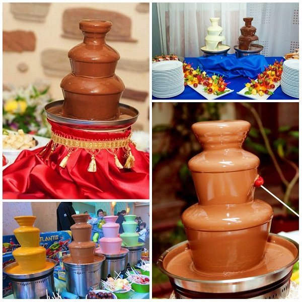шоколадный фонтан на свадьбу