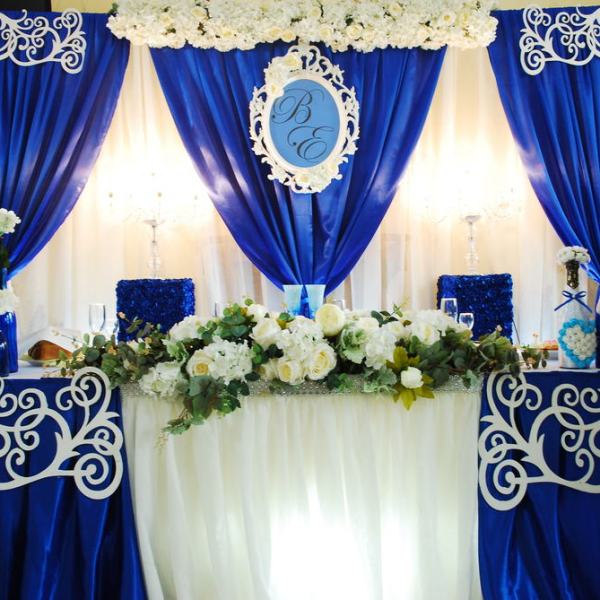 синий цвет на свадьбе