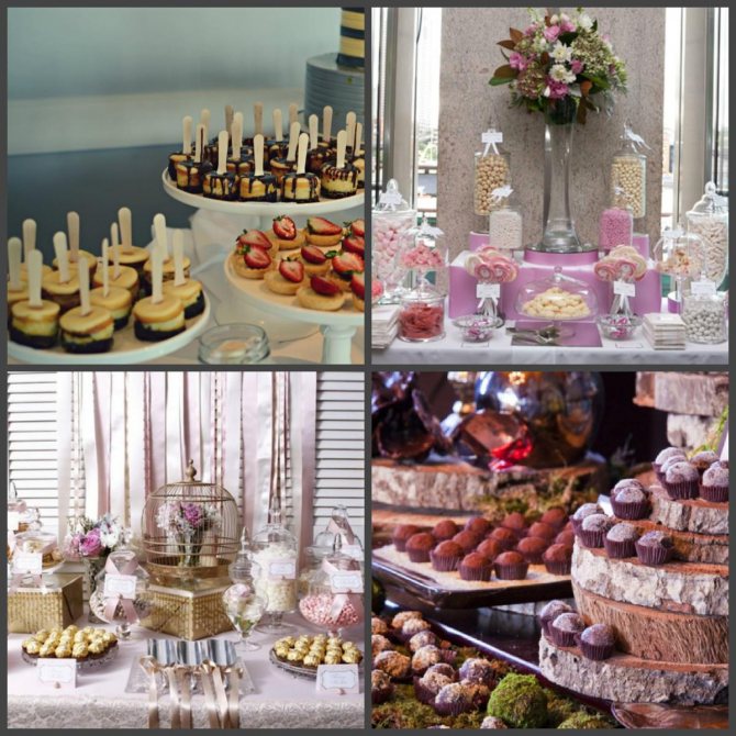 Сладкий стол для свадебного банкета