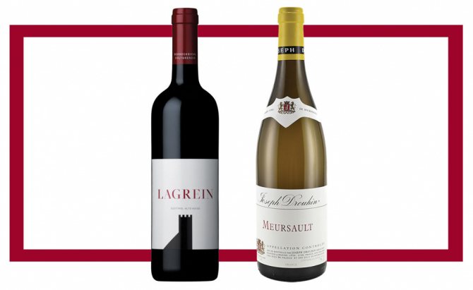 Слева направо: Colterenzio Alto Adidge Lagrein; Joseph Drouhin Meursault