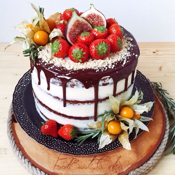 стиль Рустик при оформлнии торта на свадьбу