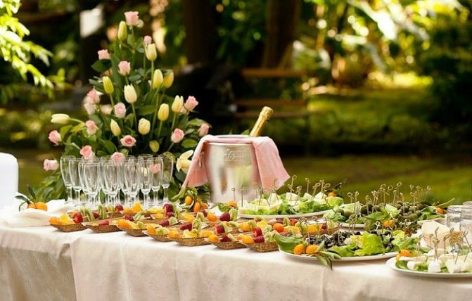 свадьба на природе: меню 1