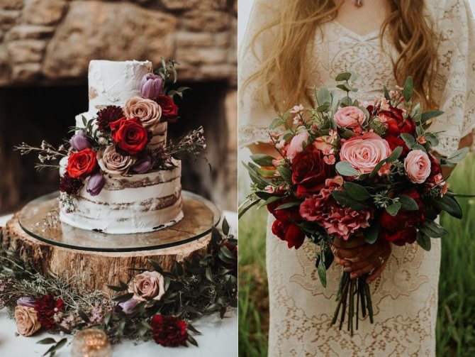 Свадьба в цвете марсала 2022 – роскошь и благородство, фото