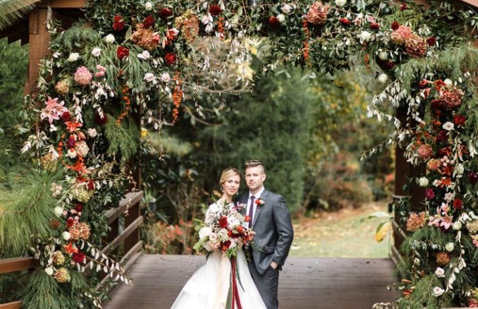 свадьба в цвете марсала 4