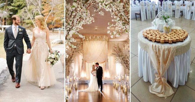 Свадьба в цвете шампань мода