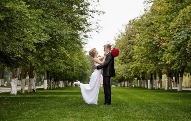 Свадьба в парке
