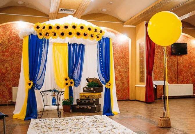 свадьба в желтом цвете – оформление 9
