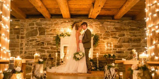 свадьба, зима, загородный домик