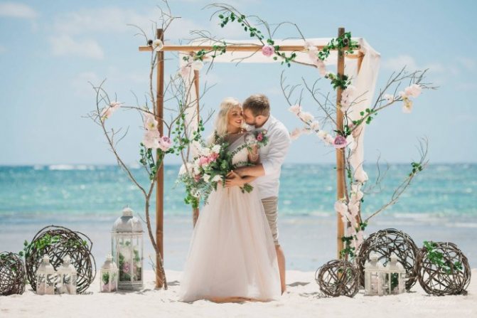 Свадебная церемония в стиле эко