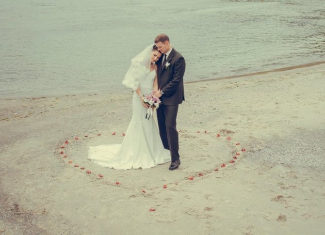 свадебная фотосессия на песке