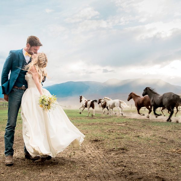 свадебная фотосессия с лошадьми