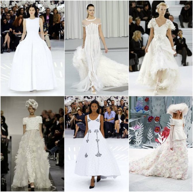 Свадебная классика платьев Карла Лагерфельда