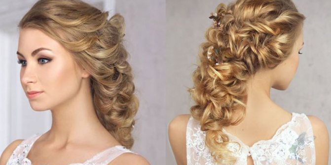 Свадебная прическа на волосы до плеч