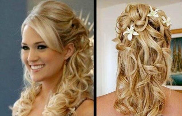 свадебная прическа с косой челкой