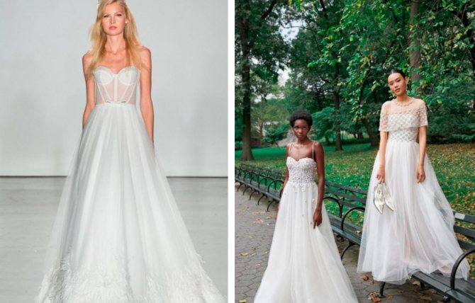 Свадебное платье А-силуэт Inbal Dror и Galia Lahav.