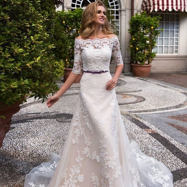 Свадебное платье айвори-беж