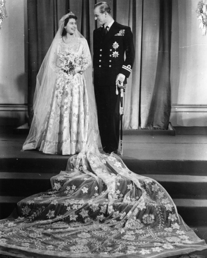 свадебное платье Елизаветы II