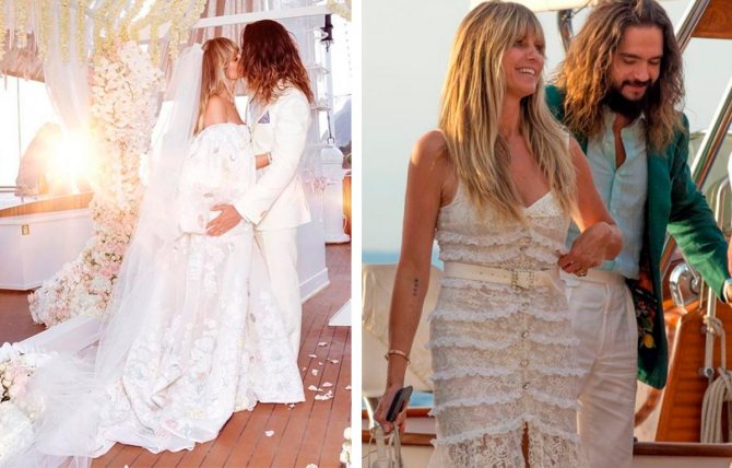 Свадебное платье Хайди Клум.