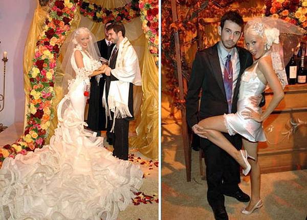 свадебное платье Кристины Агилеры