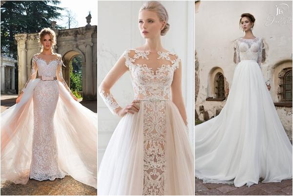 свадебное платье с длинным рукавом трансформер