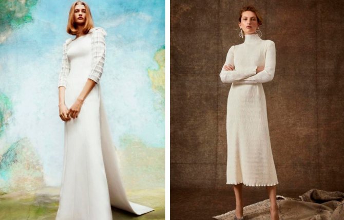 Свадебное платье с рукавами.