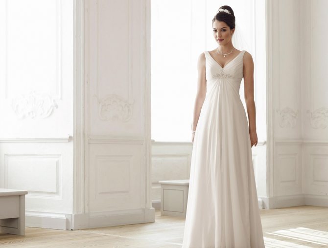Свадебное платье в греческом стиле