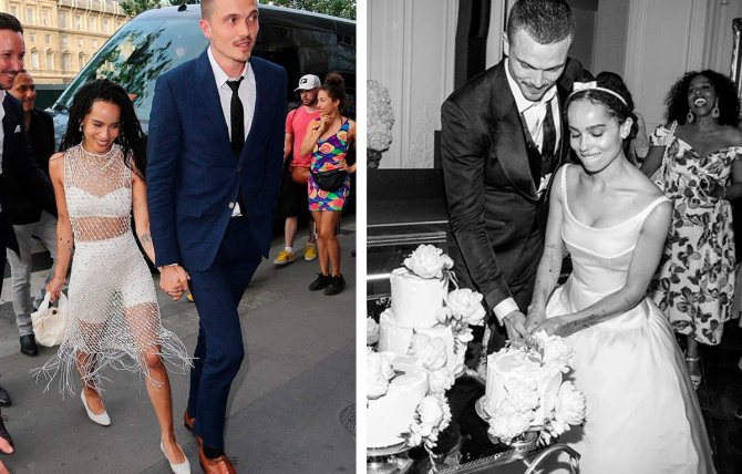 Свадебное платье Зои Кравиц.