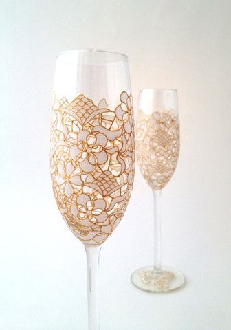 свадебные бокалы своими руками