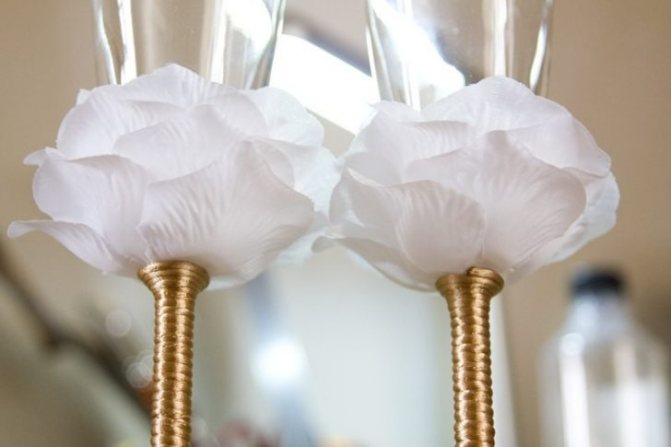 свадебные бокалы своими руками